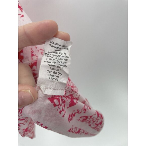 CAbi Women's Coquette Geometric Floral Sheer Top Blouse Size XL‎ Preppy Career - Picture 8 of 11